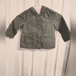 Old Navy Jacket Army Green and Pink Knit Jacket size 18-24